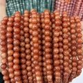 Polished round orange carnelian chalcedony beads for DIY handmade jewelry crafting - A598 Chalcedony - Grass Coral