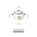 Japanese ceramic lard jar with blue floral pattern and handles, 430ml small size - 450ml / Blue Flower - Small (No Spoon Slot)