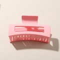 Large matte pink rectangular hair claw clip designed for stylish women with thick hair - #26 Matte Light Pink - 8.5cm / Bulk (No Packaging)