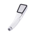 Square high-pressure hand shower head with 300 holes and chrome-plated ABS finish - Shower Head #c0jmf#