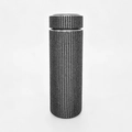 500ml smart water bottle with black rhinestones and LED temperature display - Black Mesh Black Rhinestones