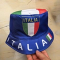 Blue Italia bucket hat featuring Italy national team crest and tricolor stripes - Italy Logo Blue Kids Style (52cm Cir)