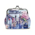 Retro kiss-lock coin purse featuring vintage colorful watercolor Jiangnan landscape - House by the River