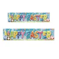 Easter banner with cartoon bunnies and eggs for outdoor party garden decorations - Cartoon Bunny Egg Colorful Background (FHJH-06)