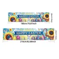 Happy Easter banners with eggs and bunnies, sizes 180x40cm and 210x45cm for party decor - Sunflower Bunny Egg (FHJH-05)