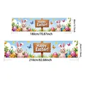 Easter garden banner set with bunnies and colorful eggs in two size variations - Cartoon Bunny Wood Sign Egg (FHJH-19)