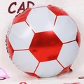 Red and white soccer ball foil balloon for 18 inch sports themed party decorations - Red Football Style