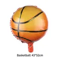 Inflatable basketball foil balloon in orange color for sports theme party decoration 43x52cm - Basketball Style