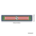 Runner da tavola Coppa del Mondo 2026 con design bandiera USA stelle e strisce, 185x35cm - Stile Campo da Calcio (CWX-SJB-027) / Poliestere 100D