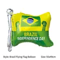 Brazil Independence Day foil balloon flag design for carnival party 55x49cm - Brazil Flag Shaped Balloon / Brazil Flag Color