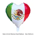 18 inch heart-shaped Mexico flag foil balloon for World Cup party decoration - 18 Inch Mexico Heart Shape Balloon / Mexico Flag Color