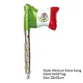 32x61cm Mexican flag foil balloon handheld style for World Cup football party events - Mexico Extra Long Handheld Flag Balloon / Mexico Flag Color