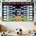 2026 World Cup soccer tournament wall chart poster with complete bracket for home party decor - Tournament Bracket Style (SBJ-001) / 95x75cm