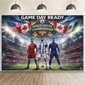 2026 World Soccer Championship backdrop with star players and stadium scene - Soccer Stars Collection Style (SBJ-003) / 95x75cm