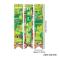 Grünes Banner-Set mit Flaggen und Willkommensgrüßen für Fußball-Sportpartys - Grüner mehrsprachiger Willkommensstil (CWX-SJB-039)