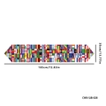 Runner da tavola in poliestere con bandiere Coppa del Mondo 2026, 185cm x 35cm - Stile Collage Bandiere Multinazionali (CWX-SJB-028) / Poliestere 100D