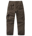 Detailed view of dark brown cotton twill cargo pants featuring multiple utility pockets - EU 29 / Coffee