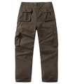 Detailed back view of dark brown cargo pants showing multi-pocket design and durable fabric - Coffee