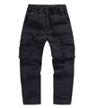 Dettaglio ravvicinato dei pantaloni cargo tattici con tasche funzionali e zip in metallo - EU 30 / Nero