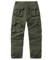 Detail view of the army green cargo pants back featuring flap pockets and durable fabric - Army Green
