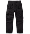 Vista posteriore dei pantaloni cargo neri con tasche a patta e tessuto in tela di cotone - EU 29 / Nero
