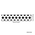Black and white soccer pattern table runner 185x35cm for 2026 World Cup party decor - Black White Hexagon Style (CWX-SJB-096)