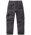 Close-up of multi-pocket cargo pants showing durable cotton fabric and reinforced stitching - Dark Gray