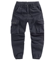 Dettaglio dei joggers cargo con coulisse elastica e tasche multiple funzionali - EU 29 / grigio scuro
