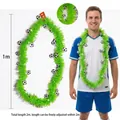 Ghirlanda verde a tema calcio con decorazioni per feste e motivi pallone, lunghezza 2m - Ghirlanda Calcio Verde Erba