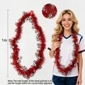 Ghirlanda rossa per feste a tema calcio con mini palloni decorativi e lunghezza 2m - Ghirlanda Calcio Rossa