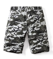 Pantalones cortos cargo para hombre con estampado de camuflaje y bolsillos amplios - EU 29 / Camuflaje Gris y Blanco