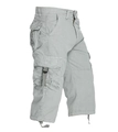 Men's light gray cargo shorts with multi-pockets and adjustable drawstrings for casual wear - Light Gray