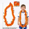 Guirlande de football orange 2m pour décoration de fête avec petits pendentifs de ballons - Guirlande Football Orange