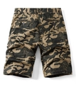 Pantalones cortos tipo cargo de camuflaje para hombre con múltiples bolsillos y ajuste holgado - EU 29 / Camuflaje Caqui