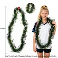 Guirlande de fête verte avec pendentifs de football pour décoration à thème sportif - Guirlande Football Vert Foncé & Blanc