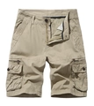 Khaki Cargo-Shorts für Herren mit praktischen Taschen und robustem Baumwollstoff - EU 30 / Khaki
