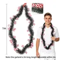 Guirlande de football de 2 mètres avec motifs de ballons pour décoration de fête sportive - Guirlande Football Gris & Rouge