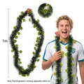 Guirlande de foot verte avec pendentifs ballon pour décoration de Coupe du Monde 2m - Guirlande Football Vert Foncé & Jaune