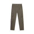 Detail of army green cargo pants featuring 3D utility pockets and durable stitching - EU 28 / Olive Green