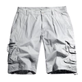 Pantaloncini cargo da uomo grigio chiaro con tasche multiple e design funzionale - EU 42 / Grigio chiaro