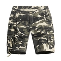 Men's camouflage cargo shorts with multi-pockets and zipper detail in jungle print - EU 29 / Light Army Camouflage