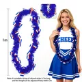 Guirlande brillante bleue 2m avec drapeaux français pour décoration de fête de football - Guirlande Fête Nationale Bleu Foncé