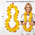 Guirlande de 2m jaune avec drapeaux espagnols pour décorations de football - Guirlande Football Drapeau Espagne