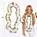Guirlande de fête thème Mexique avec icônes de drapeau pour décoration de football - Guirlande Football Drapeau Mexique