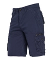 Dettaglio di pantaloncini cargo blu navy con tasche a patta e zip decorativa su twill - EU 30 / Blu navy