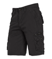 Men's black cargo shorts with multi-pocket design and durable cotton fabric - EU 30 / Black