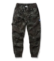 Pantalon cargo camouflage pour hommes avec taille élastique à cordon et poches latérales - EU 29 / Camouflage militaire