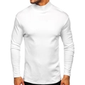Dettaglio della maglia termica bianca slim-fit con collo a lupetto e cuciture rifinite - Taglia S / Top / Bianco (Manica Lunga)
