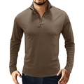 Détail d'un pull marron pour homme avec fermeture éclair 1/4 et texture en maille côtelée - S / Kaki