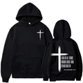 Black religious hoodie featuring a cross and I Can Do All Things Through Christ quote - S / Hooded Style / Black